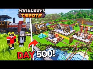 We Survive 500 Days in Minecraft Create Mod (Hindi)