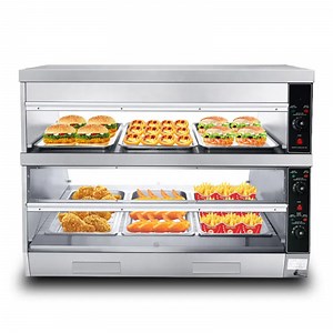 [Hot Item] Commercial Transparent Restaurant Hot Food Warmer Display Commercial Hot Food Showcase/Display Food Warmer