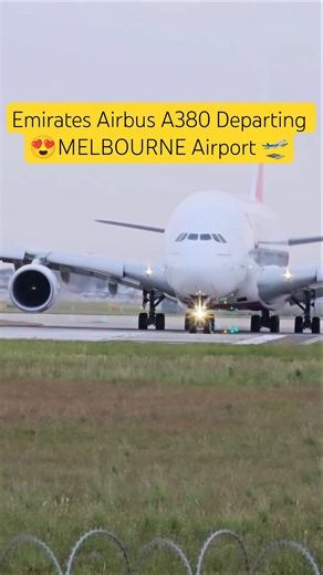 Emirates Airbus A380 Departing MEL To DXB Airport |✈️ Powerful Departure ! #aviation #viral #shorts