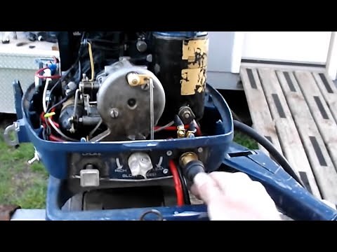 1972 25 hp Evinrude converted to push button start
