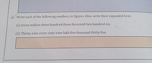 Write each of the following numbers in figures. Also, write the... | Filo