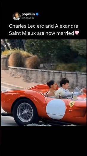 Charles Leclerc and Alexandra Saint Mleux are now married 🩷
