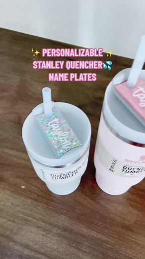 Personalized Stanley Tumbler Lid Name Plates Available in TikTokShop