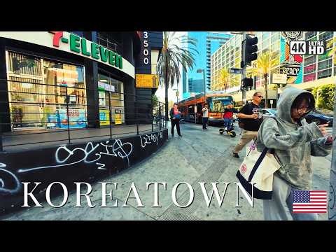 Koreatown, Los Angeles - Walking Tour 4K ♦ May 2026