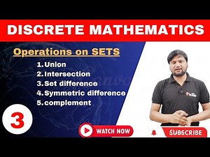 Set operations in Discrete Mathematics |DMGT| Maths| union | intersection| Difference| complement