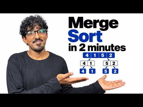 Merge Sort Explained Visually In 2 Minutes (Animated with Code)