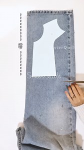 How to make recycled denim gift | Sewing | Easy | Tutorial #SisterQuilt #online #bag #handmade #post #reelsfacebook #jeans #reelschallenge | SisterQuilt