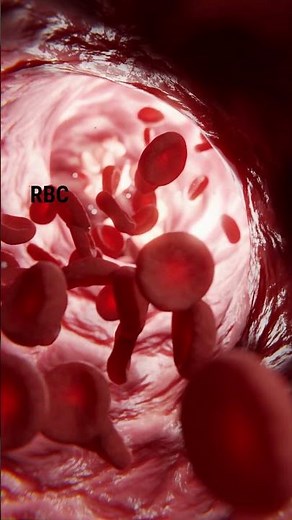 RBC flowing through Blood Vessels
