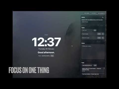 1thing: A Distraction-Free New Tab for Deep Work