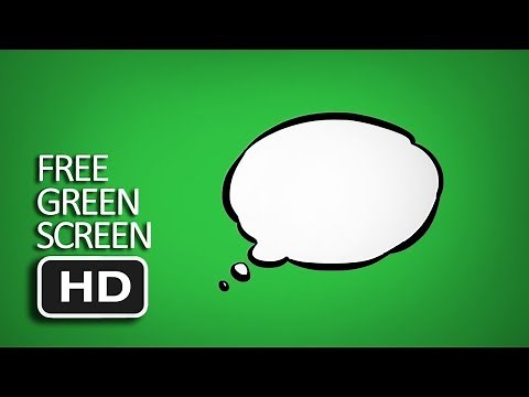Free Green Screen - Thought Bubble Comic Animated
