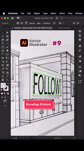 Adobe Illustrator Envelope Distort Tutorial