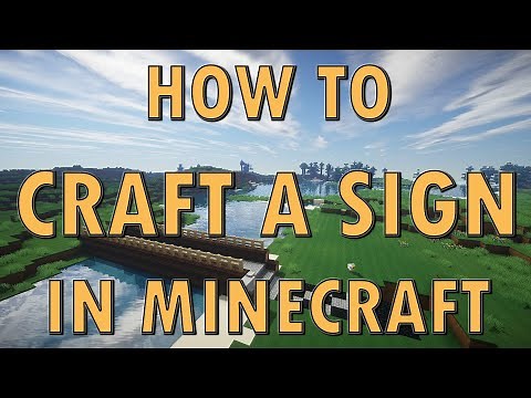 How To CRAFT A SIGN in Minecraft (THE EASY WAY) #minecraft #minecrafthowtomake #sign
