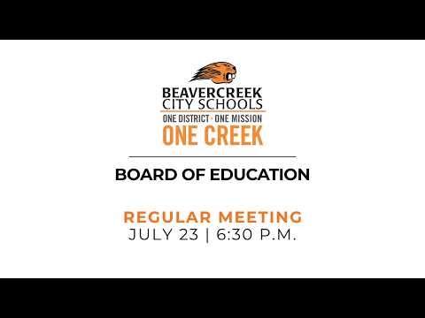 Board of Education Meeting: July 23, 2026