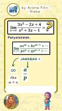 Limit Pecahan Polinomial x → ∞ 😱 Cara Cepat & Mudah | Trik Limit Matematika SMA & Kalkulus