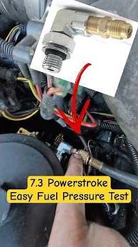 How To Test 7.3 Powerstroke Fuel Pressure - Straight Forward Quick And Easy