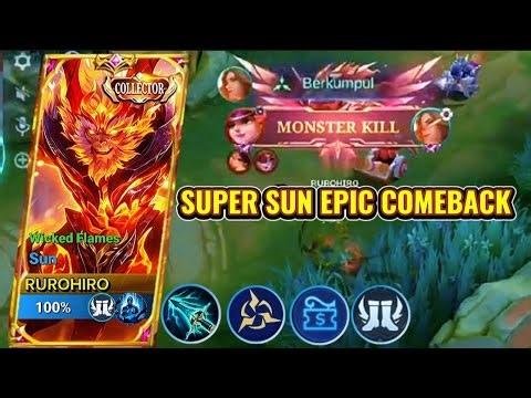 MAIN SUN ANTI SUREN❗SUN REAL EPIC COMEBACK CARRYING THE TEAM | MOBILE LEGENDS #MOBILELEGENDS #MLB...