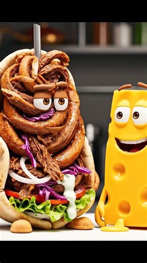 Doner kebab (confidently): 🗣️ "I am complete! Meat, salad, sauce – I AM the food!" 😂