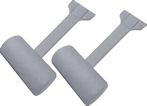 Kigley 2 Pcs Chaise Lounge Headrest Pillow for Patio Outdoor Pool Headrest Pillow Quick Drying Lounger Supplies for Adult with Non Slip Weighted Tail(Gray)