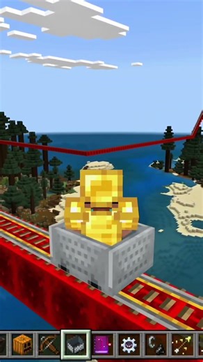 Epic Minecraft Rollercoaster Ride to the Nether! #shorts