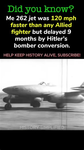 WW2 Germans SHOCKED When Me 262 Faced “1 Fatal Order" #shorts #ww2 #history