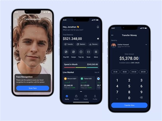 Crypto Wallet App — Full Flow Mobile UI