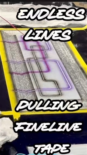 Endless Line Custom Paint Job-Pulling Fineline Tape