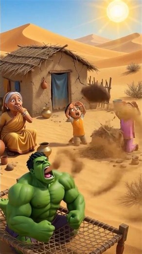 hulk ke jor se sab ho rha ulta-pulta #viral #cartoon #comedy