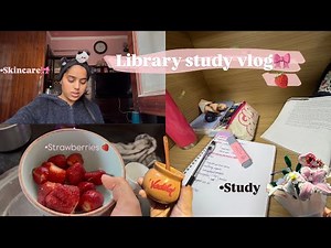 Library Study Day + Cozy Home Vlog | Calm & Productive🎀💌🫧🫶🏻🤍