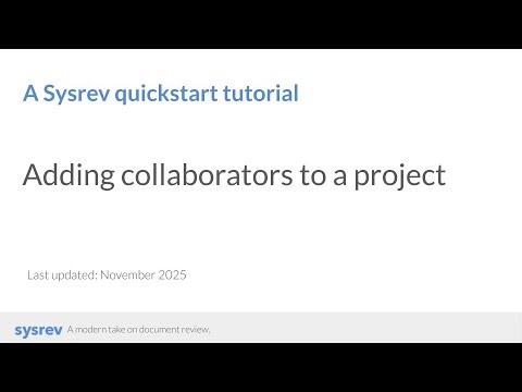 Adding collaborators to a project