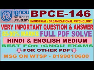 BPCE 146 Important Question Answer || bpce 146 Previous year Solve Paper || bpce 146 exam notes