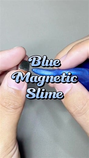 Exploring Blue Magnetic Slime for Kids