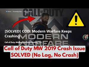 Call of Duty MW 2019 Crash Issue SOLVED (No Lag, No Crash)