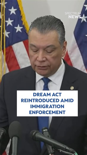 “The dream is still alive. The dream is still righteous. The dream is still just,” said U.S. Sen. Alex Padilla, D-Calif., as he and immigration advocates pushed legislation to expand a pathway to lawful residency for DACA recipients. It’s a move that counters the Trump administration’s deportation agenda. | Spectrum News 1 SoCal