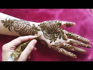 Beautiful Stylish Mehndi Design for front hand | bold floral henna style | Eid Mehndi design