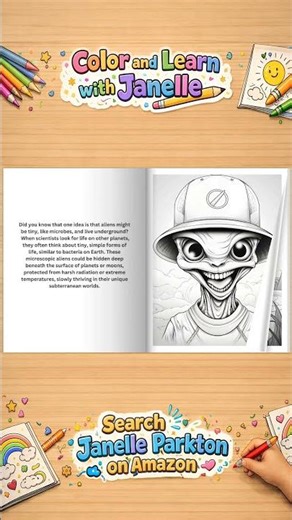 Alien worlds coloring with curious space creatures