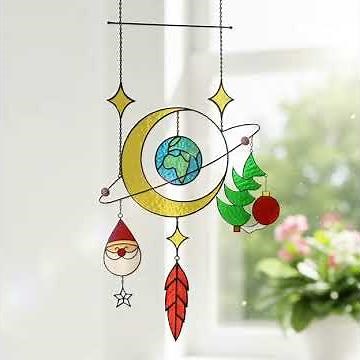 new pattern for this Christmas. Pattern available on my etsy #stainedglassart #christmasdecor