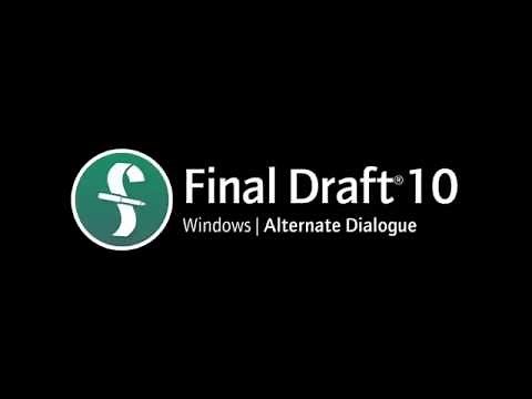 Final Draft 10 for Windows | Alternate Dialogue