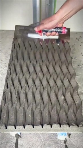 Unique Concrete Surface Design: Achieving Textured Finishes with a Trowel #shorts