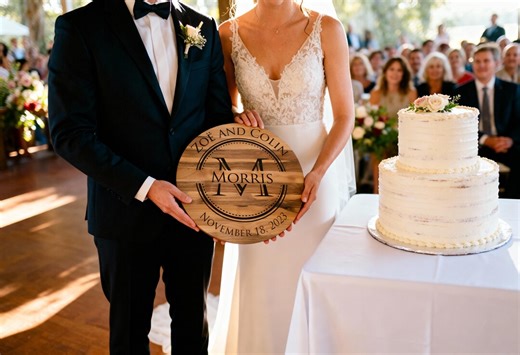 Rustic Wooden Wedding Cake Stand – Custom Round Cake Platter for Wedding Ceremony - Etsy