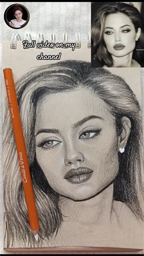 (Angelina jolie) Realistic Face Drawing Timelapse | Shading & Details Tutorial (Pencil Portrait)