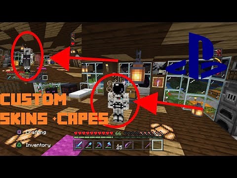 Minecraft PS4 Bedrock Edition - How to Get Custom Skins + Capes!