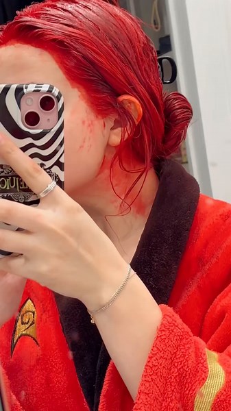 Hair Dye Tutorial for Vibrant Red Hair at Home