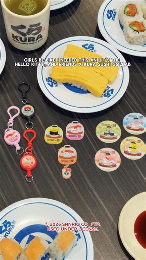 🌸 Sanrio fans, cuteness overload incoming 🎀 Step into a world of smiles and little moments of joy with Hello Kitty and Friends at Kura Sushi: 🎀 Bubble Magnet ☁️ Acrylic Badge ✨ Reel Charm Collect them all, share the happiness, and let these adorable friends bring a sprinkle of warmth and connection to your day! 💕 👉 Learn more and share smiles with your favorite Sanrio friends: https://kurasushi.com/hellokittyandfriends-bikkura-pon-collaboration #revolvingsushi #conveyorbeltsushi #hellokitty