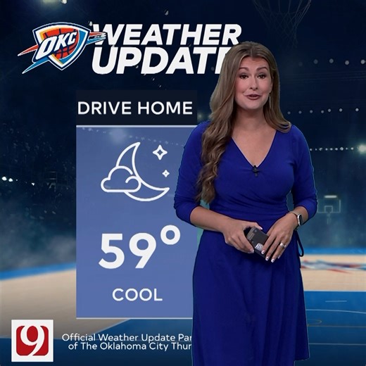 Above normal temperatures heading into OKC tonight 🌡️ Lacey Swope is here with today's KWTV - NEWS 9 Weather Update 👋 | Oklahoma City Thunder