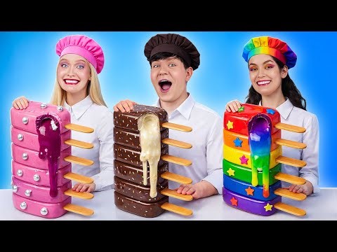 Rainbow vs Chocolate 🌈🍫 Ultimate Cooking Challenge by 123 GO! SHORTS