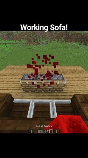 Minecraft: working sofa #shorts #minecraft