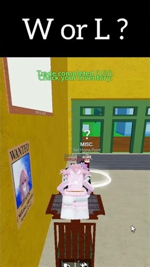 W or L 🤔 TRADE #bloxfruits #roblox