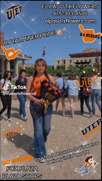 ROYAL MINER PRIDE 👑⛏️ This is what happens when school pride meets luxury. Not basic. Not last minute. Not something you grab on the way… This is the kind of bouquet you plan for — the kind that turns heads before you even walk in. Inspired by the bold colors of the University of Texas at El Paso and elevated into something unforgettable… deep royal blue roses, vibrant orange roses, gold-dipped centerpieces, and soft LED lights glowing through every detail. Wrapped in signature Korean paper wit