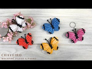 Chaveiro de Macramê passo a passo | Chaveiro Borboleta | Macrame butterfly keychain