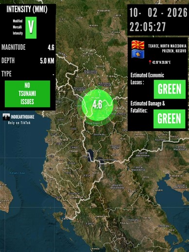 M 4.6 Earthquake Strikes Kosovo and North Macedonia